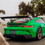 DRY CARBON REAR WING SPOILER for PORSCHE 911 992 GT3 2022+ Forza Performance Custom fit High Kick Swan Neck GT Wing VERUS ENGINEERING STYLE Drag Race Time Attack Downforce
Set includes:

Rear GT Wing
Swan Neck Wing Uprights (2 Pieces)
Wing Mounting Base Plates (2 Pieces)
Wing End Caps (2 Pieces)
Mounting Hardware
Material: Dry Carbon

NOTE: Professional installation is required. For Track GT3 GT4.