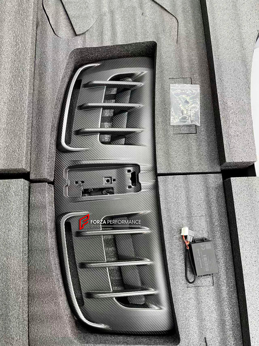 DRY CARBON REAR WING SPOILER with ENGINE LID for PORSCHE 911 992.2 CARRERA 2025+ upgrade to GT3

Set includes:

Rear Wing Spoiler

Rear Duck Spoiler
Engine Lid

Material: Dry Carbon

NOTE: Engine Lid is required for Spoiler to be installed. Professional installation is required

CONTACT US FOR PRICING