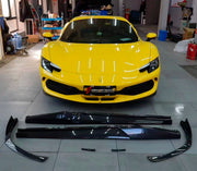 DRY CARBON REPLACEMENT BODY KIT for FERRARI 296 GTS GTB

Set includes:
Front Lip
Side Skirts
Side Air Inlet Trims
Ducktail Spoiler
Rear Diffuser
Material: Dry Carbon

NOTE: Professional installation is required.