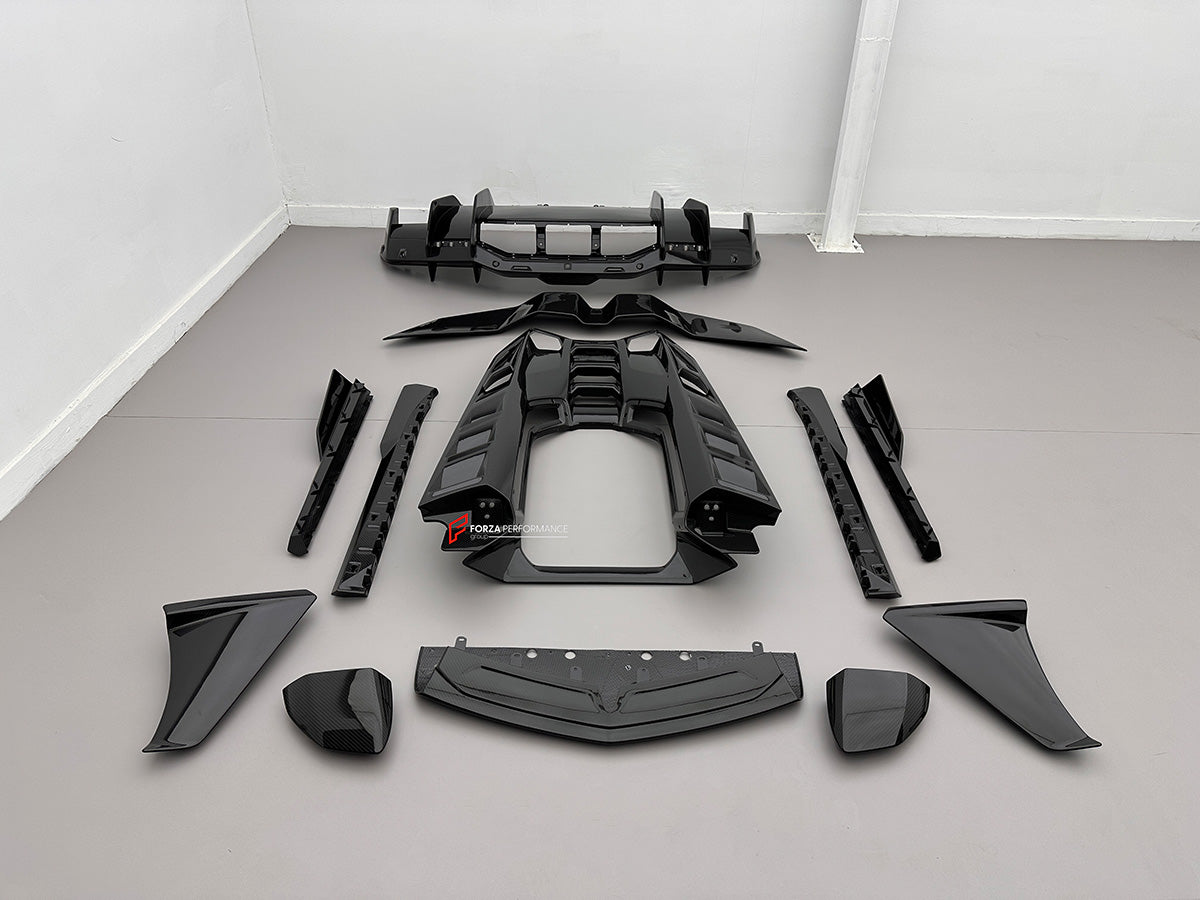 DRY CARBON REPLACEMENT BODY KIT for LAMBORGHINI REVUELTO 2023+

Set includes:

Front Lip

Side Mirror Covers

Side Skirts
Rear Spoiler
Rear Engine Bay


Material: Crafted with CNC-molded autoclave dry carbon fiber.

NOTE: Professional installation is required.

Why “Contact Us for Pricing”?

We don’t display fixed prices because our goal is to offer you the most competitive deal possible. Product costs often decrease over time, and by requesting a quote, you’ll receive our most up-to-date price on market.

