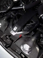 DRY CARBON REPLACEMENT ENGINE BAY KIT for FERRARI GTC4LUSSO 2016 - 2020
Set includes:

Engine Bay Side Panels
Engine Bay Center Cover
Air Box Intake Covers
Material: Dry Carbon

NOTE: Professional installation is required.