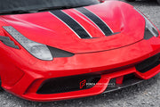 DRY CARBON REPLACEMENT FRONT LIP and FRONT BUMPER VENT WINGLETS  for FERRARI 458 SPECIALE 2013 - 2015

Set includes:

Front Lip
Front Bumper Vent Winglets

Material: Dry Carbon

NOTE: Professional installation is required