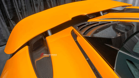 DRY CARBON REPLACEMENT REAR AIR INTAKE SIDEWALL for MCLAREN 720S 2017 - 2023

Set includes:

Rear Air Intake Sidewall

Material: Carbon Fiber

NOTE: Professional installation is required