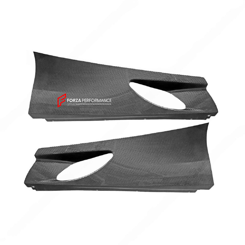 DRY CARBON REPLACEMENT REAR QUARTER ROCKER PANEL SIDE SKIRTS for MCLAR