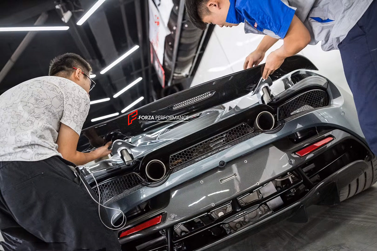 DRY CARBON REPLACEMENT REAR SPOILER WING for MCLAREN 720S 2017 - 2023

Set includes:

Rear Spoiler

Material: Carbon Fiber

Note Professional installation is required

CONTACT US FOR PRICING