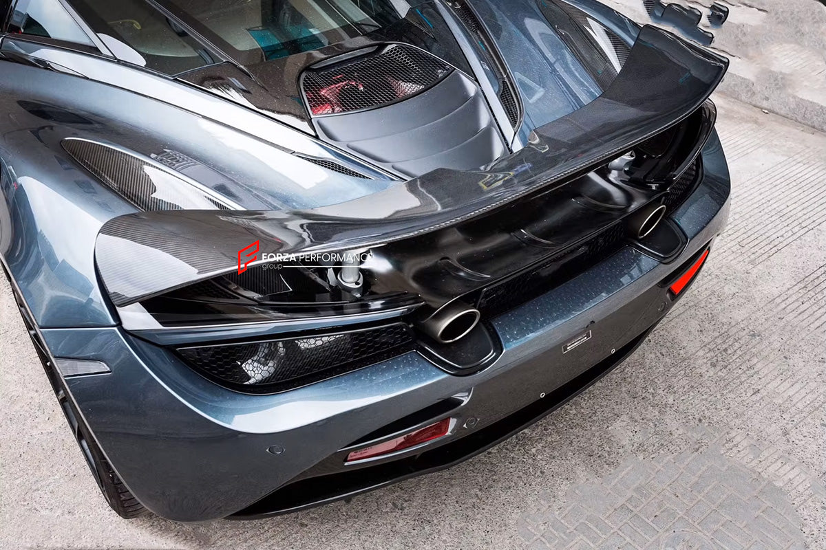 DRY CARBON REPLACEMENT REAR SPOILER WING for MCLAREN 720S 2017 - 2023

Set includes:

Rear Spoiler

Material: Carbon Fiber

Note Professional installation is required

CONTACT US FOR PRICING