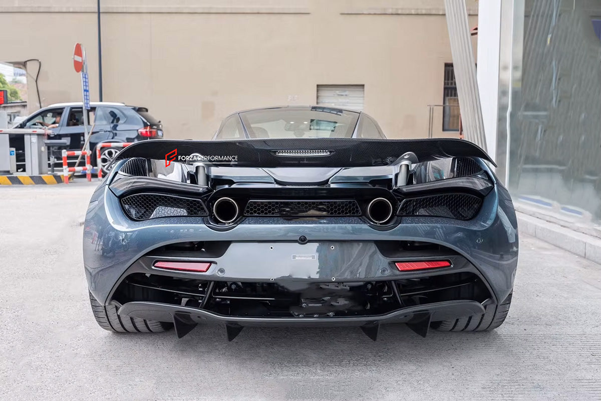 DRY CARBON REPLACEMENT REAR SPOILER WING for MCLAREN 720S 2017 - 2023

Set includes:

Rear Spoiler

Material: Carbon Fiber

Note Professional installation is required

CONTACT US FOR PRICING