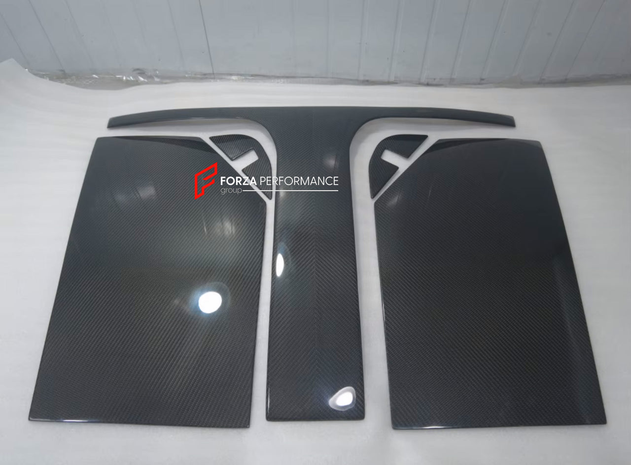 DRY CARBON ROOF COVER for MCLAREN 720S 2017 - 2023

Set includes:

Roof Cover

Material: Carbon Fiber

NOTE: Professional installation is required