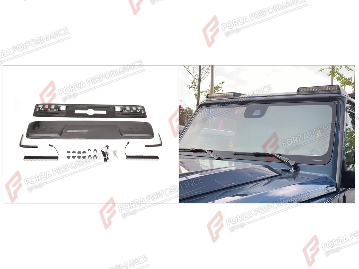 DRY CARBON ROOF LIGHT BAR for MERCEDES-BENZ G-CLASS W464 2019 - 2024

Set includes:
Roof Light Bar

Material: Dry Carbon

NOTE: Professional installation is required.