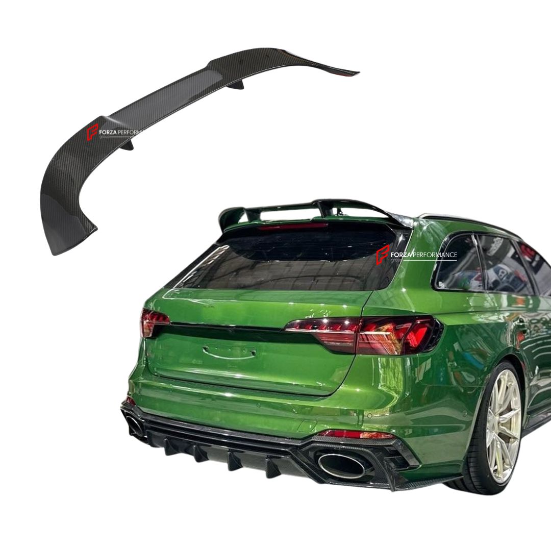 DRY CARBON ROOF SPOILER for AUDI RS4 B9.5 AVANT WAGON 2020 - 2024 FORZA PERFORMANCE Custom Fit
Set includes:

Roof Spoiler
Material: Dry Carbon

NOTE: Professional installation is required.

Why “Contact Us for Pricing”?
We don’t display fixed prices because our goal is to offer you the most competitive deal possible. Product costs often decrease over time, and by requesting a quote, you’ll receive our most up-to-date price on market.

SECURED PAYMENT METHODS
PayPal (+4.4% fee)
Visa / Mastercard / American 