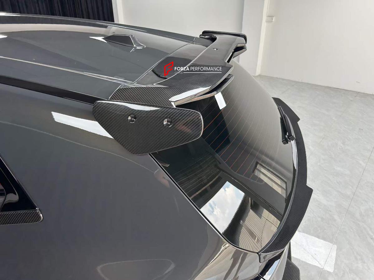 DRY CARBON ROOF SPOILER for BMW XM G09 2023+
Set includes:

Roof Spoiler
Material: Dry Carbon (Can be made in 3K Twill or Forged Pattern)

NOTE: Professional installation is required.