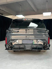 DRY CARBON ROOF SPOILER for BMW XM G09 2023+
Set includes:

Roof Spoiler
Material: Dry Carbon (Can be made in 3K Twill or Forged Pattern)

NOTE: Professional installation is required.