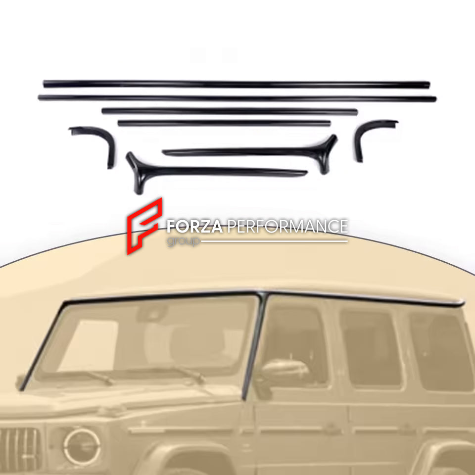 DRY CARBON ROOF TRIMS for MERCEDES-BENZ G-CLASS W465 G450 G350 G500 G550 AMG G63 2024+
Set includes:
Roof Trims
Material: Dry Carbon
NOTE: Professional installation is required