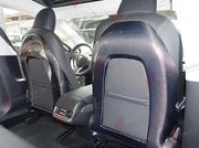 DRY CARBON SEAT BACK COVERS 2 PCS for TESLA MODEL 3 MODEL Y 2020 - 2025
Set includes:

Seat Back Covers (2 pcs/set)
Material: Dry Carbon

NOTE: Add-on type - installs over the original part. Professional installation is required.