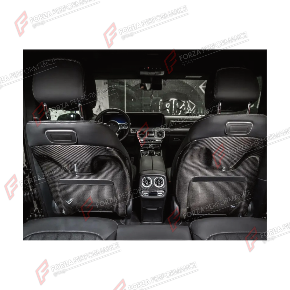 DRY CARBON SEAT BACK COVERS for MERCEDES-BENZ G-CLASS W465 G63 G450D G500 G550 2025+

Set includes:
Seat Back Covers

Material: Dry Carbon

NOTE: Professional installation is required.