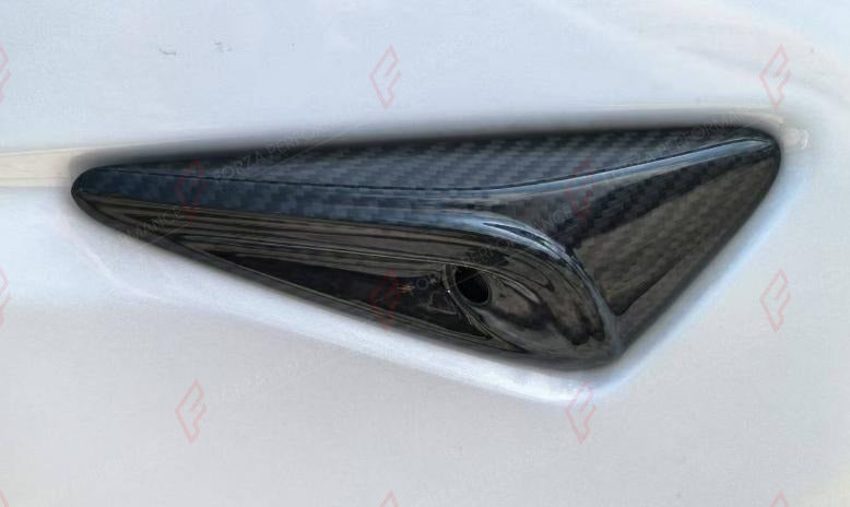DRY CARBON SIDE CAMERA COVERS for TESLA MODEL 3 HIGHLAND 2024+