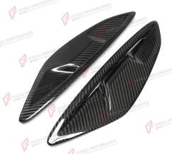 DRY CARBON SIDE FENDER TRIMS for BMW 8 SERIES G14 G15 G16 2018+
Set includes:

Side Fender Trims
Material: Dry Carbon

NOTE: For G15 Coupe only. Add-on type - installs over the original part. Professional installation is required.