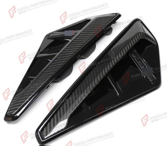 DRY CARBON SIDE FENDER TRIMS for BMW X5 G05 PRE LCI 2019 - 2023
Set includes:

Side Fender Trims
Material: Dry Carbon

NOTE: Professional installation is required.