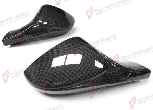DRY CARBON SIDE MIRROR COVERS 4 PCS for FERRARI 458 ITALIA SPIDER SPECIALE 2009 - 2015
Set includes:

Side Mirror Covers (4 pcs/set)
Material: Dry Carbon

NOTE: Professional installation is required.