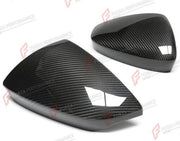 DRY CARBON SIDE MIRROR COVERS for AUDI A3 S3 RS3 8Y 2021+
Set includes:

Side Mirror Covers (with or without assist-sensor cutout - your choice)
Material: Dry Carbon

NOTE: Available with or without the driver-assist sensor cutout - specify your version when ordering. For LHD (left-hand drive) cars only. Professional installation is required.