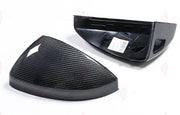 DRY CARBON SIDE MIRROR COVERS for AUDI R8 4S 2016 - 2023
Set includes:

Side Mirror Covers (with or without assist-sensor cutout - your choice)
Material: Dry Carbon

NOTE: Available with or without the driver-assist sensor cutout - specify your version when ordering. Fits R8 2016 - 22 and TT 2015 - 21. Professional installation is required.