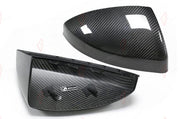 DRY CARBON SIDE MIRROR COVERS for AUDI R8 4S 2016 - 2023
Set includes:

Side Mirror Covers (with or without assist-sensor cutout - your choice)
Material: Dry Carbon

NOTE: Available with or without the driver-assist sensor cutout - specify your version when ordering. Fits R8 2016 - 22 and TT 2015 - 21. Professional installation is required.