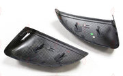 DRY CARBON SIDE MIRROR COVERS for AUDI R8 4S 2016 - 2023
Set includes:

Side Mirror Covers (with or without assist-sensor cutout - your choice)
Material: Dry Carbon

NOTE: Available with or without the driver-assist sensor cutout - specify your version when ordering. Fits R8 2016 - 22 and TT 2015 - 21. Professional installation is required.