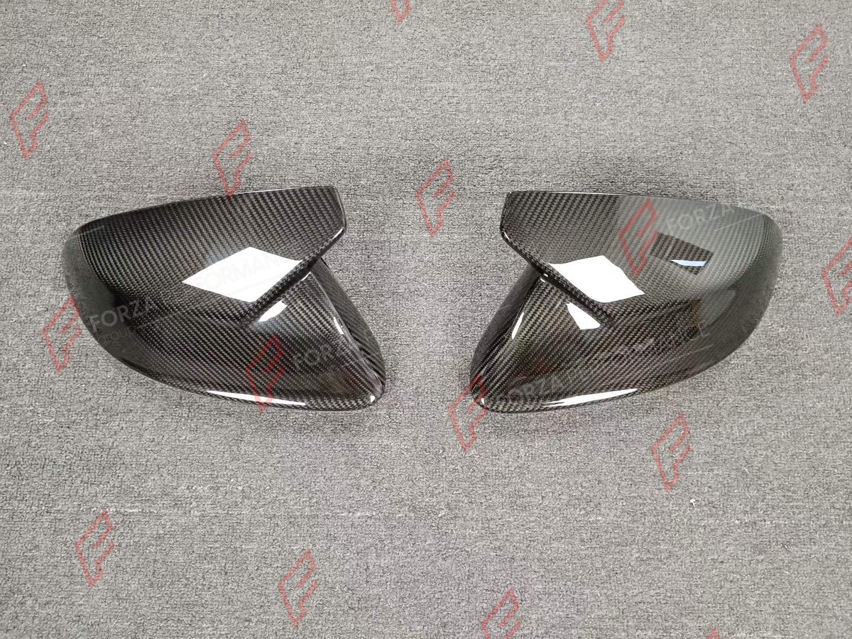 DRY CARBON SIDE MIRROR COVERS for AUDI RS Q8 4M 2019 - 2024 FORZA PERFORMANCE custom fit ABT Style

Set includes:
Side Mirror Covers

Material: Dry Carbon

NOTE: Professional installation is required.