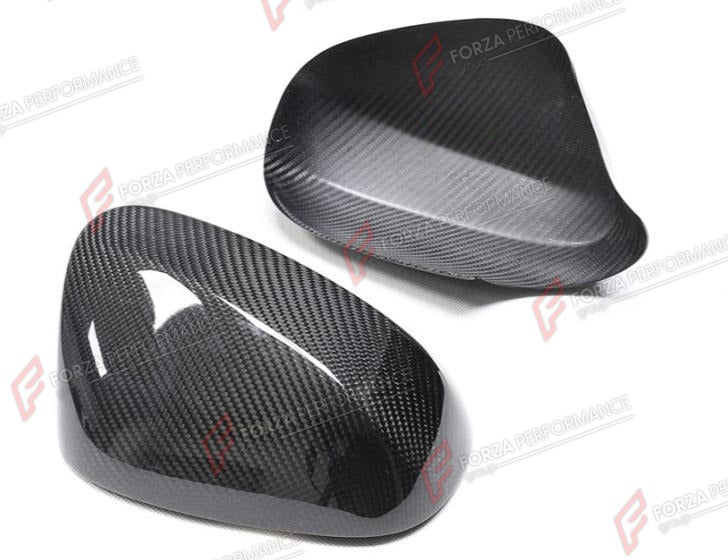 DRY CARBON SIDE MIRROR COVERS for BMW 3 SERIES E92 LCI 2010 - 2013
Set includes:

Side Mirror Covers
Material: Dry Carbon

NOTE: Add-on type - installs over the original part. Professional installation is required.