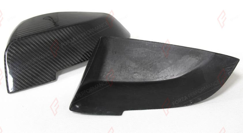DRY CARBON SIDE MIRROR COVERS for BMW 5 SERIES F10 LCI 2013 - 2017
Set includes:

Side Mirror Covers
Material: Dry Carbon

NOTE: Add-on type - installs over the original part. Professional installation is required.
