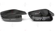 DRY CARBON SIDE MIRROR COVERS for BMW M2 G87 2023+
Set includes:

Side Mirror Covers
Material: Dry Carbon

NOTE: Available for LHD and RHD cars - specify your drive side. For LHD (left-hand drive) cars only. Professional installation is required.
