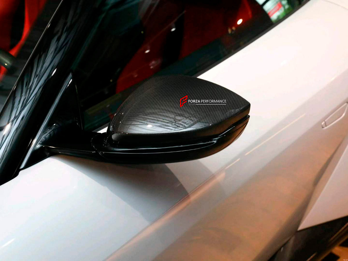 DRY CARBON Side Mirror Covers for Ferrari 12Cilindri 2024+
Set includes:

Side Mirror Covers
Material: Dry Carbon

NOTE: Professional installation is required.