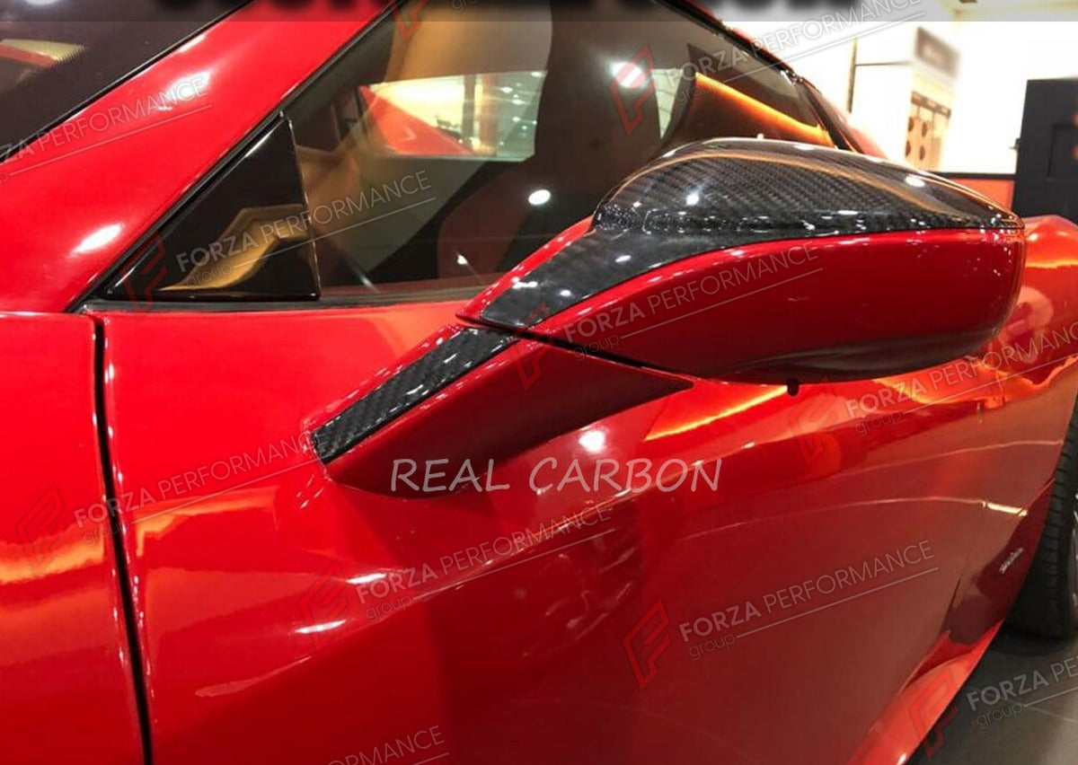 DRY CARBON SIDE MIRROR COVERS for FERRARI 458 ITALIA SPIDER 2009 - 2016 FORZA PERFORMANCE Custom Fit
Set includes:

Side Mirror Covers
Material: Dry Carbon

NOTE: Professional installation is required.

Why “Contact Us for Pricing”?
We don’t display fixed prices because our goal is to offer you the most competitive deal possible. Product costs often decrease over time, and by requesting a quote, you’ll receive our most up-to-date price on market.

SECURED PAYMENT METHODS
PayPal (+4.4% fee)
Visa / Mastercard