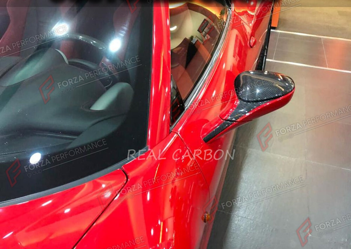 DRY CARBON SIDE MIRROR COVERS for FERRARI 458 ITALIA SPIDER 2009 - 2016 FORZA PERFORMANCE Custom Fit
Set includes:

Side Mirror Covers
Material: Dry Carbon

NOTE: Professional installation is required.

Why “Contact Us for Pricing”?
We don’t display fixed prices because our goal is to offer you the most competitive deal possible. Product costs often decrease over time, and by requesting a quote, you’ll receive our most up-to-date price on market.

SECURED PAYMENT METHODS
PayPal (+4.4% fee)
Visa / Mastercard