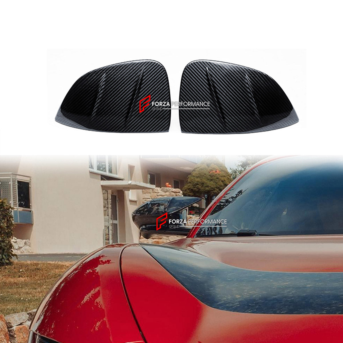 DRY CARBON SIDE MIRROR COVERS for FERRARI ROMA 2020+ FORZA PERFORMANCE custom fit Mansory Style

Set includes:
Side Mirror Covers

Material: Dry Carbon

NOTE: Professional installation is required.