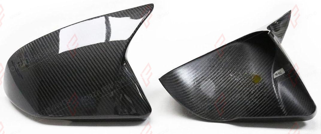 DRY CARBON SIDE MIRROR COVERS for FORD MUSTANG S550 2015 - 2023 M Style
Set includes:

Side Mirror Covers
Material: Dry Carbon

NOTE: For EU-version cars. Add-on type - installs over the original part. Professional installation is required.