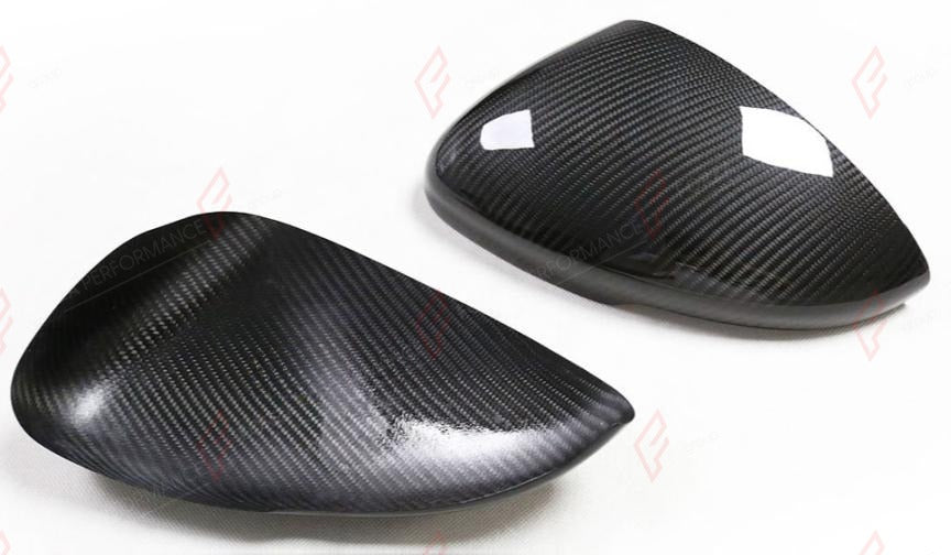 DRY CARBON SIDE MIRROR COVERS for HONDA ACCORD 10TH GEN 2018 - 2022
Set includes:

Side Mirror Covers
Material: Dry Carbon

NOTE: For mirrors with the turn-signal cutout. Add-on type - installs over the original part. Professional installation is required.
