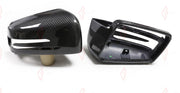 DRY CARBON SIDE MIRROR COVERS for MERCEDES BENZ CLS W218 2011 - 2018
Set includes:

Side Mirror Covers
Material: Dry Carbon

NOTE: Professional installation is required.