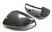 DRY CARBON SIDE MIRROR COVERS for MERCEDES BENZ E CLASS W213 W238 2016 - 2023
Set includes:

Side Mirror Covers
Material: Dry Carbon

NOTE: Available for LHD and RHD cars - specify your drive side. Professional installation is required.