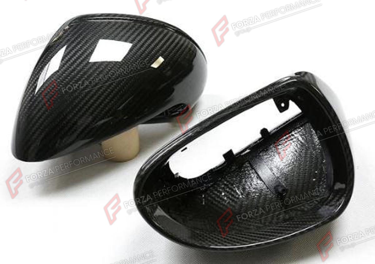 DRY CARBON SIDE MIRROR COVERS for PORSCHE 911 991 2012 - 2019
Set includes:

Side Mirror Covers
Material: Dry Carbon

NOTE: For LHD (left-hand drive) cars only. Professional installation is required.