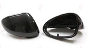 DRY CARBON SIDE MIRROR COVERS for PORSCHE MACAN 95B 2014 - 2024
Set includes:

Side Mirror Covers (with or without assist-sensor cutout - your choice)
Material: Dry Carbon

NOTE: Available with or without the driver-assist sensor cutout - specify your version when ordering. Professional installation is required.