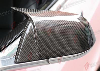 DRY CARBON SIDE MIRROR COVERS for TESLA MODEL 3 2017 - 2023