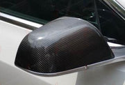 DRY CARBON SIDE MIRROR COVERS for TESLA MODEL 3 2017 - 2023
Set includes:

Side Mirror Covers
Material: Dry Carbon

NOTE: Add-on type - installs over the original part. Professional installation is required.