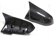 DRY CARBON SIDE MIRROR COVERS M STYLE for BMW 1 SERIES F20 F21 2011 - 2019
Set includes:

Side Mirror Covers
Material: Dry Carbon

NOTE: Professional installation is required.