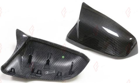DRY CARBON SIDE MIRROR COVERS M STYLE for BMW 1 SERIES F40 2019 - 2024
Set includes:

Side Mirror Covers
Material: Dry Carbon

NOTE: Professional installation is required.