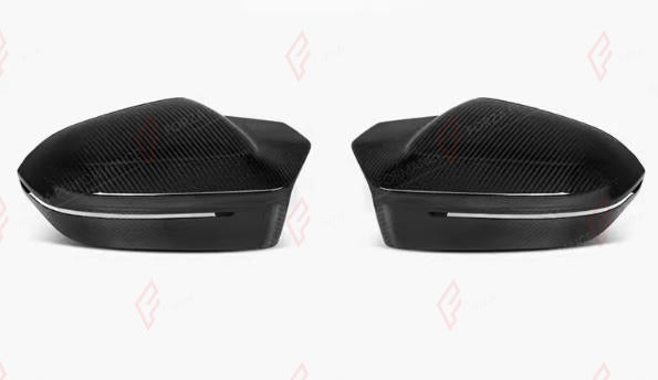 DRY CARBON SIDE MIRROR COVERS M STYLE for BMW M5 G90 2025+
Set includes:

Side Mirror Covers
Material: Dry Carbon

NOTE: For LHD (left-hand drive) cars only. Professional installation is required.