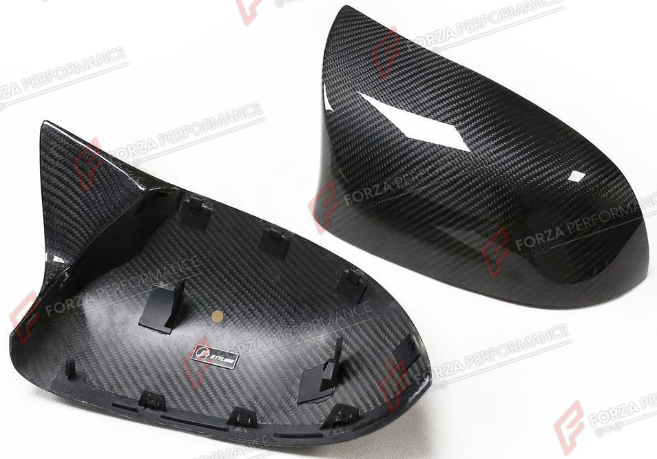 DRY CARBON SIDE MIRROR COVERS M STYLE for BMW X6 F16 2015 - 2019
Set includes:

Side Mirror Covers
Material: Dry Carbon

NOTE: Professional installation is required.