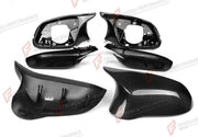 DRY CARBON SIDE MIRROR COVERS M3 F80 STYLE 6 PCS SET for BMW 4 SERIES F32 F33 F36 2014 - 2020
Set includes:

Side Mirror Covers (6 pcs/set)
Material: Dry Carbon

NOTE: Professional installation is required.