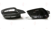 DRY CARBON SIDE MIRROR COVERS M3 G80 STYLE for BMW 8 SERIES G14 G15 G16 2018+
Set includes:

Side Mirror Covers
Material: Dry Carbon

NOTE: For LHD (left-hand drive) cars only. Professional installation is required.