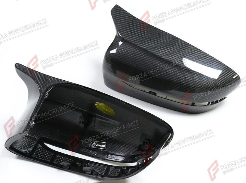 DRY CARBON SIDE MIRROR COVERS M5 STYLE for BMW 8 SERIES G14 G15 G16 2018+
Set includes:

Side Mirror Covers
Material: Dry Carbon

NOTE: Available for LHD and RHD cars - specify your drive side. For LHD (left-hand drive) cars only. Professional installation is required.